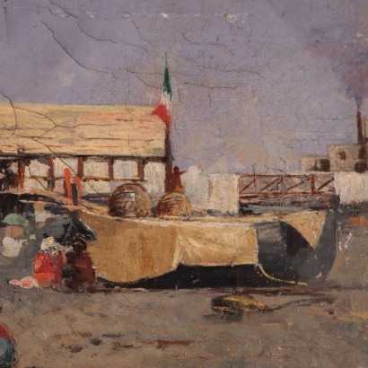 Vincenzo Caprile Oil on Canvas 20th Century