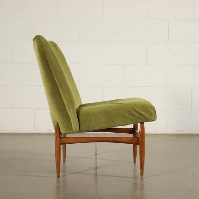 Armchair Foam Fabric Beech Italy 1960s Italian Production