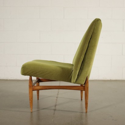 Armchair Foam Fabric Beech Italy 1960s Italian Production