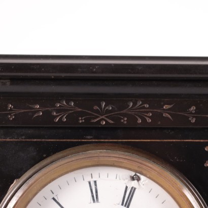 Table Clock Black Marble France 19th Century