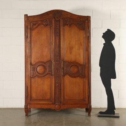 Antiquitäten, Kleiderschrank, Antiker Kleiderschrank, Antiker Kleiderschrank, Antiker italienischer Kleiderschrank, Antiker Kleiderschrank, neoklassizistischer Kleiderschrank, Kleiderschrank aus dem 19. Jahrhundert