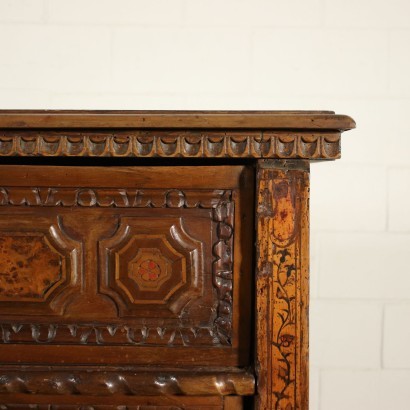 Engraved Chest of Drawers Poplar Silver Fir Walnut Italy 18th Century