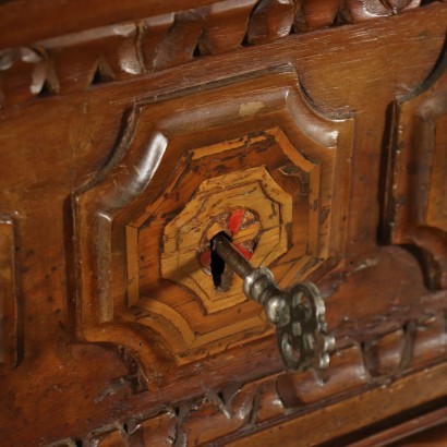 Engraved Chest of Drawers Poplar Silver Fir Walnut Italy 18th Century