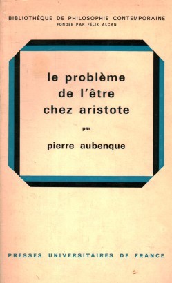 Le problème de l'être chez Aristote
