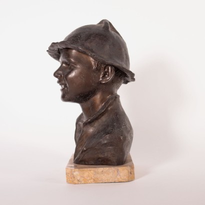 Enfant des Rues Giovanni De Martino (1870-1935/38) Bronze Italie 1900