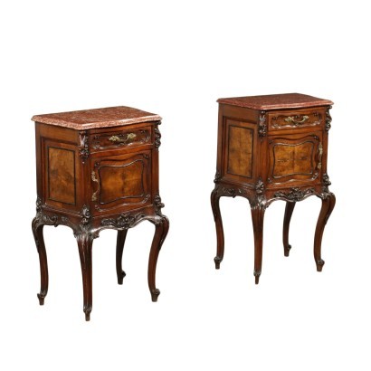 Pair of Barocchetto Revival Bedside Tables Italy 20th Century