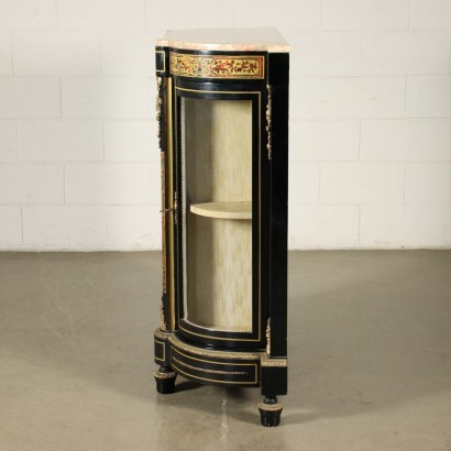 Cupboard In The Style Of Boulle Bronze Marble Glass Brass Italy 1900