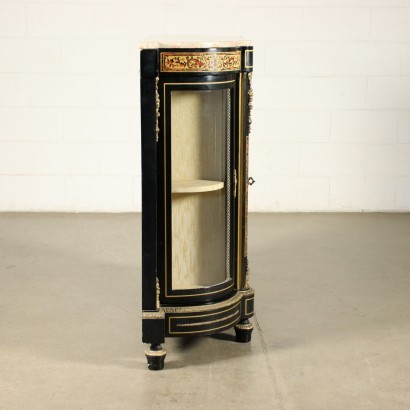 Cupboard In The Style Of Boulle Bronze Marble Glass Brass Italy 1900