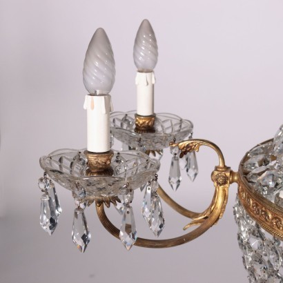 Empire Revival Chandelier Glass Italy 20th Century