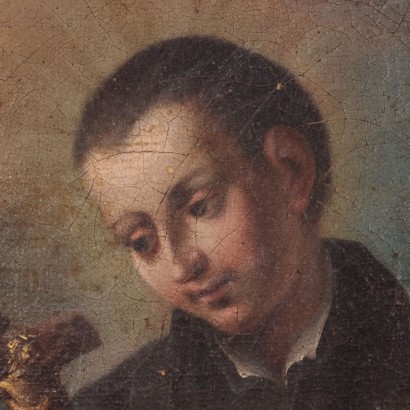 St. Luigi Gonzaga Oil on Canvas Italian School 18th Century