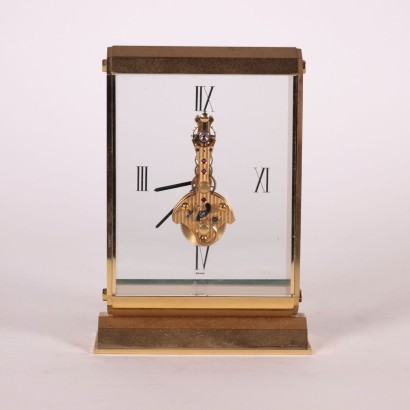 Swiza Athena Horloge de Table Laiton Suisse Années 1960