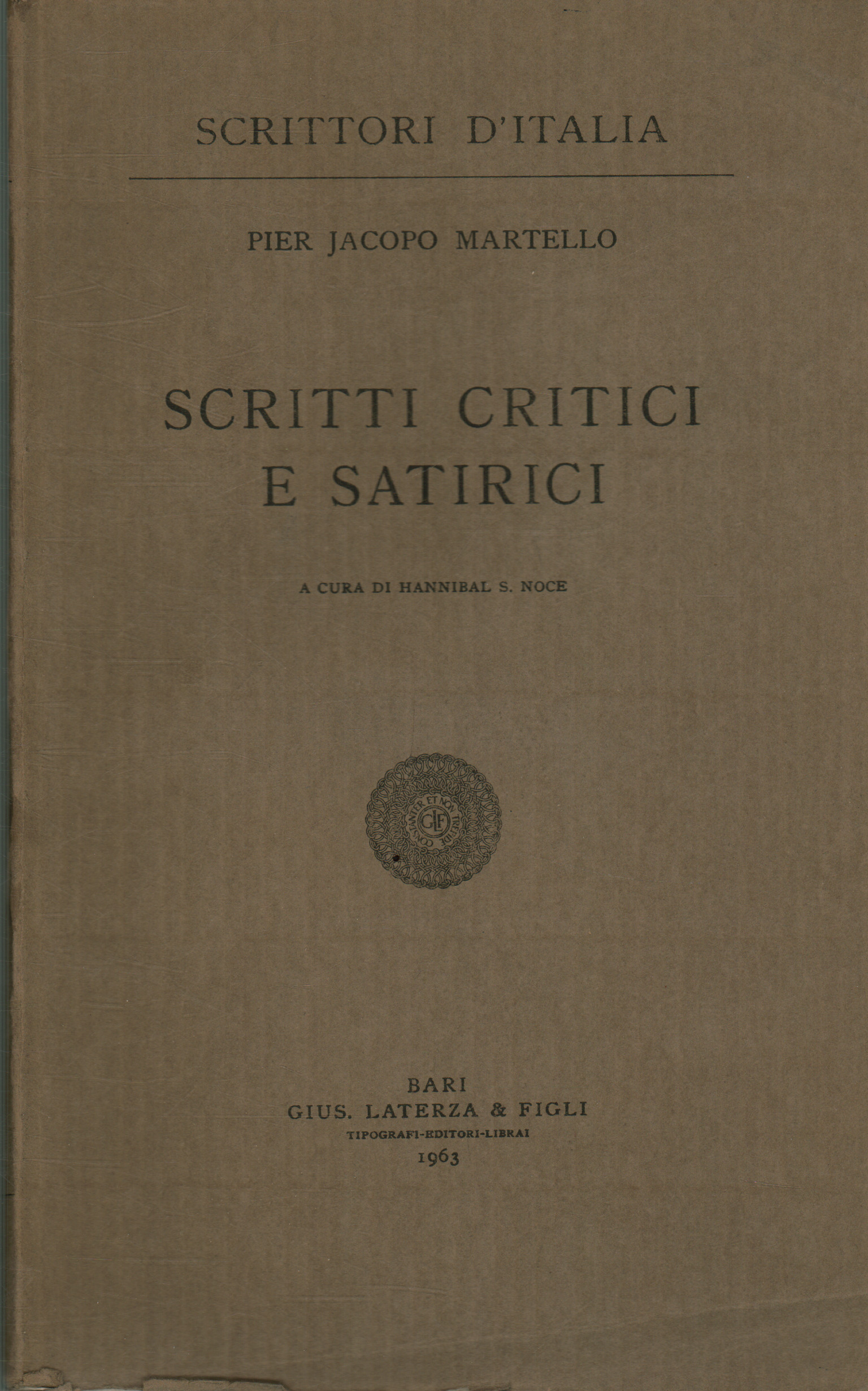 Escritos críticos y satíricos, Pier Jacopo Martello