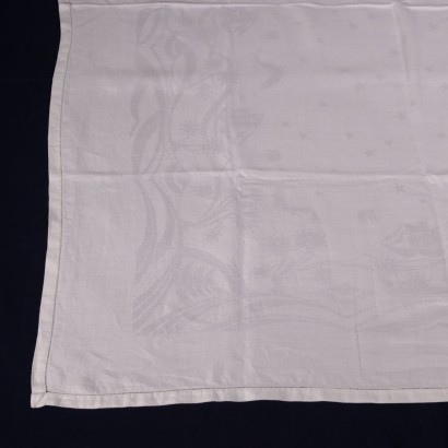 Nappe avec 8 Serviettes Lin - Italie XX Siècle