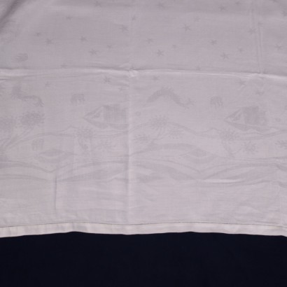 Nappe avec 8 Serviettes Lin - Italie XX Siècle