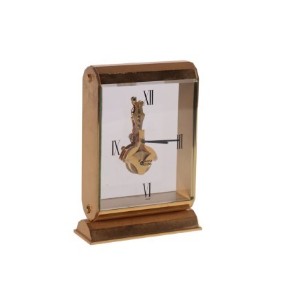 Swiza Athena Horloge de Table Laiton Suisse Années 1960