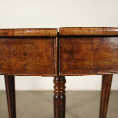 Extensible Table Walnut SIlver Fir Italy 19th Century