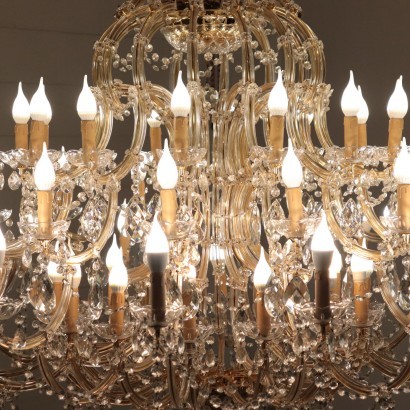 Chandelier In The Style of Maria Theresa Glass Italy 20th Century