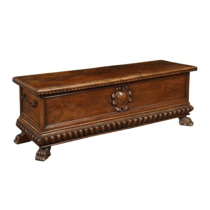 Chest Oak Walnut Italy 17th Century