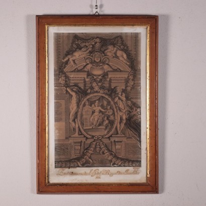 Empire Frames with Prints Pear Wood Italy 19th Century