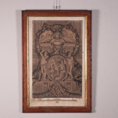 Empire Frames with Prints Pear Wood Italy 19th Century