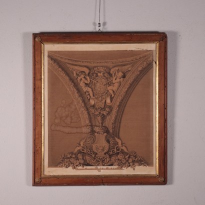 Empire Frames with Prints Pear Wood Italy 19th Century