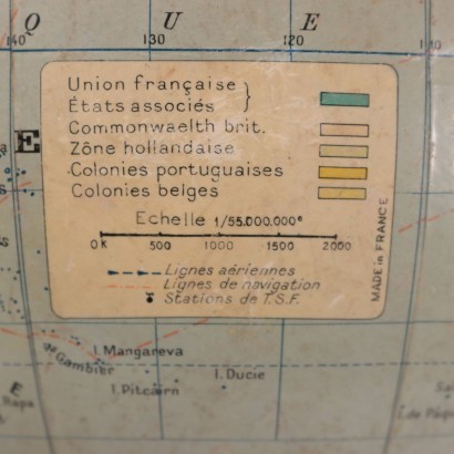 Mappamondo Manifattura Francese
