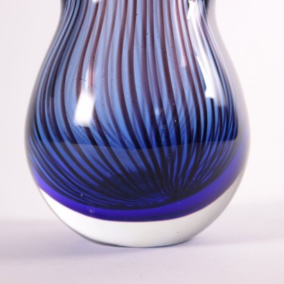 Glass Vase Murano Italy 1980s