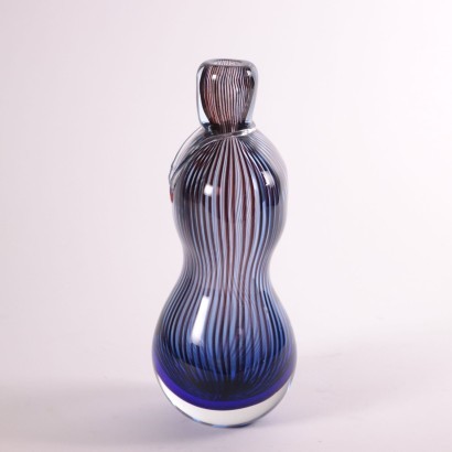 Glass Vase Murano Italy 1980s