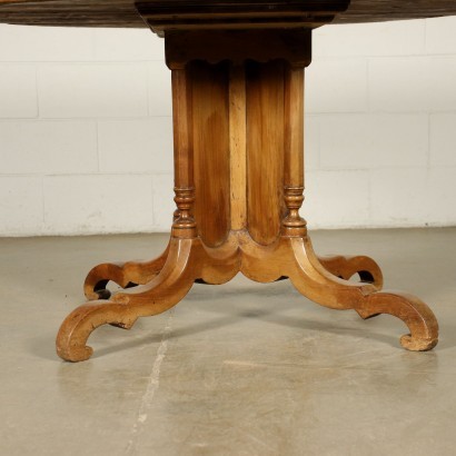 Louis Philippe Table Walnut Veneer Italy 19th Century