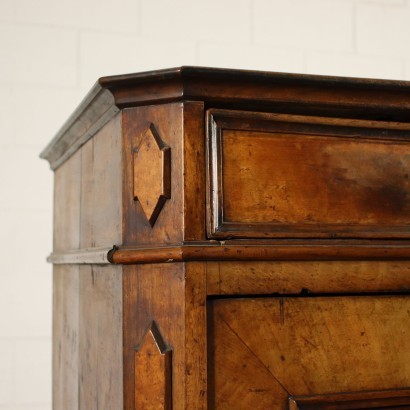 Umbertine Cupboard Walnut Veneer Italy 19th Century