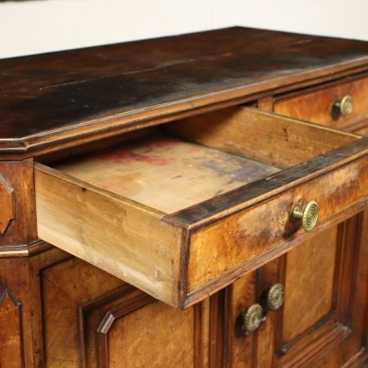 Buffet Umbertine Placage De Noyer Italie Fin 19ième Siècle