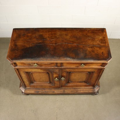 Umbertine Cupboard Walnut Veneer Italy 19th Century