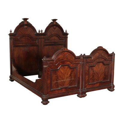 Umbertine Bed Mahogany Italy 19th Century