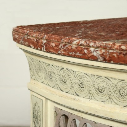 Console Neo-Classical Poplar Red Marble Piedmont Italy Second Half 700