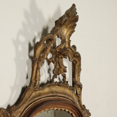Venetian Barocchetto Mirror Walnut Italy 18th Century