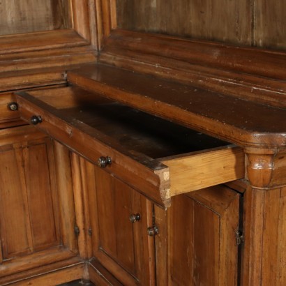 Pair of Charles X Bookcases Walnut Poplar Italy 19th Century