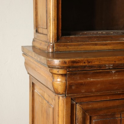 Pair of Charles X Bookcases Walnut Poplar Italy 19th Century