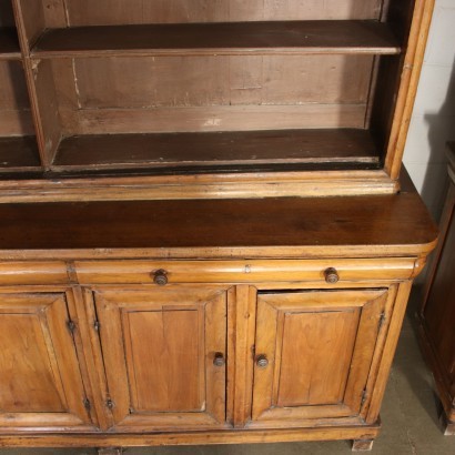 Pair of Charles X Bookcases Walnut Poplar Italy 19th Century