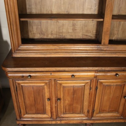 Pair of Charles X Bookcases Walnut Poplar Italy 19th Century