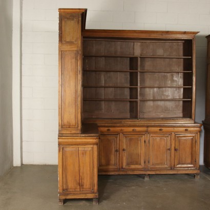 Pair of Charles X Bookcases Walnut Poplar Italy 19th Century