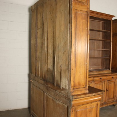 Pair of Charles X Bookcases Walnut Poplar Italy 19th Century