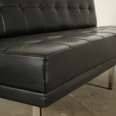 Sofa Foam Leatherette Chromed Metal Italy 1960s