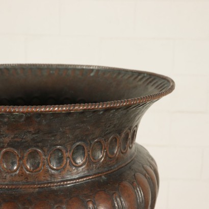 Basin on Tripod Wrought Iron Copper Italy 20th Century