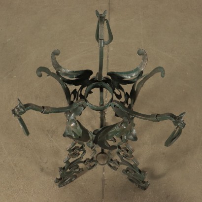 Basin on Tripod Wrought Iron Copper Italy 20th Century