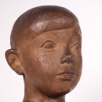 Head By Ivo Soli Terracotta Italy 20th Century