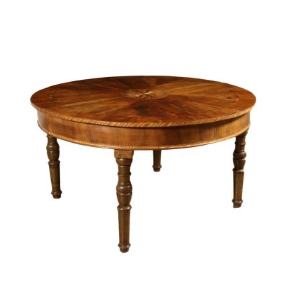 Lombard-Venetian Extensible Table Walnut Italy 19th Century