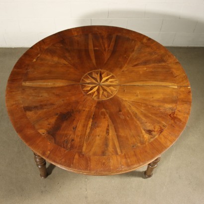 Table Ronde Noyer Olivier Erable Merisier Sapin Italie '800