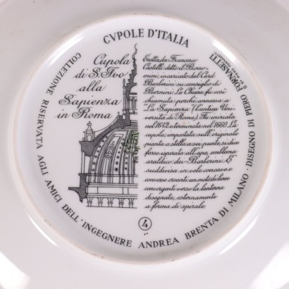 Piero Fornasetti (1913-1988) Plate Porcelain Milan Italy 1960s