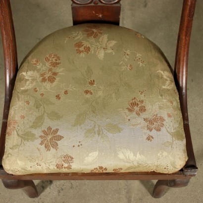 antique, chaise, chaises antiques, chaise antique, chaise italienne antique, chaise antique, chaise néoclassique, chaise du XIXe siècle, Groupe de cinq chaises Gondola Resta