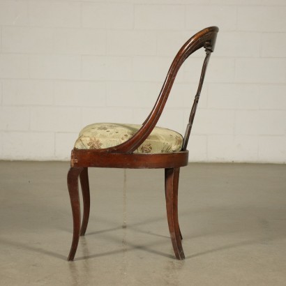 antique, chaise, chaises antiques, chaise antique, chaise italienne antique, chaise antique, chaise néoclassique, chaise du XIXe siècle, Groupe de cinq chaises Gondola Resta